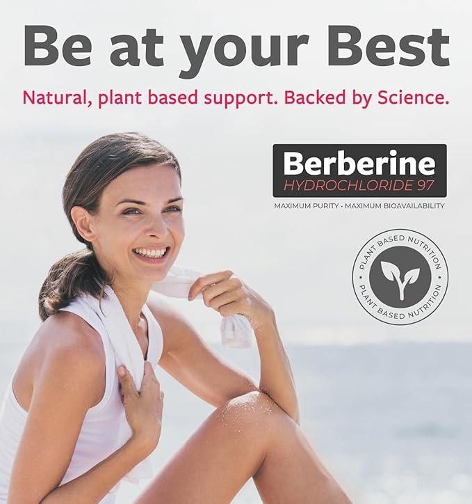 Berberine Supplement (Non-GMO &amp Vegetarian) Berberine HCL Plus Bitter Melon &amp Banaba Leaf Extract Capsules - Berberine 500mg Each 1000mg Per Serve - AMPK Metabolic Activator - 120 Caps (No Pi