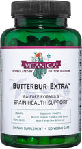Vitanica Butterbur Extra Brain Chemistry and Vessel Support Vegan 120 Capsules