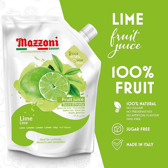 Mazzoni - Lime Juice &amp Mixed Berry Puree - 100% Natural