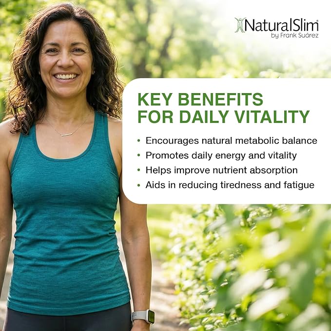 NaturalSlim Metabolic Vitamins Multivitamin for Women &amp Men Supports Energy Metabolism &amp Nutrient Absorption with Digestive Enzymes Womens Multivitamin with B-Complex &amp Niacin 1 Pack