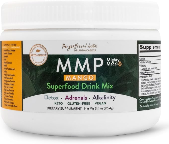 VIDAPURA Mighty Maca Plus Mango by Dr. Anna Cabeca – Superfood Greens Powder for Daily Energy &amp Vitality – Sugar-Free Vegan Alkaline 30-Day Supply