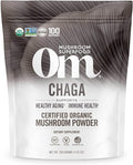 OM MUSHROOM SUPERFOOD Chaga Organic Mushroom Powder 7.05 Ounce Pouch 100 Servings US Grown Sacred Antioxidants &amp Immune Support Superfood Mushroom Supplement