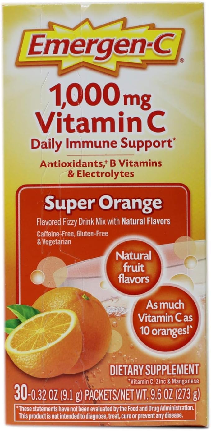Emergen-C Health and Energy Booster - Super Orange 30 Ct. Pack of 3