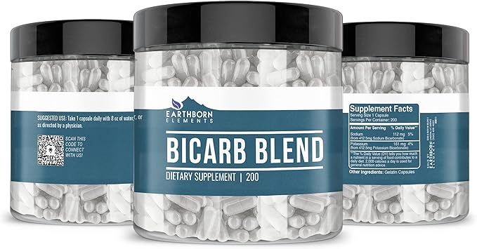 Earthborn Elements Bicarb Blend 200 Capsules Pure &amp Undiluted No Additives