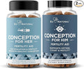 Conception for Her &amp Conception for Him Bundle - Fertility Supplements for Couples - Hormonal Balance Cycle &amp Ovulation Support + Sperm Count Motility &amp Strength - 120 Vegetarian Capsule