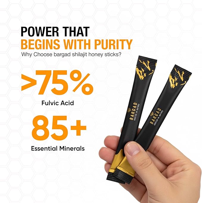 Pure Himalayan Shilajit Honey Sticks with Saffron – 30 Count | 75%+ Fulvic Acid 85+ Trace Minerals | Natural Energy &amp Immunity Booster | Easy Single-Use Packets