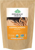 ORGANIC INDIA Ashwagandha Powder Organic - Ashwagandha Root Powder Bulk Herbal Supplement - Vegan Gluten-Free Kosher Non-GMO Supports Stress Relief Energy and Sleep - 1lb Bag