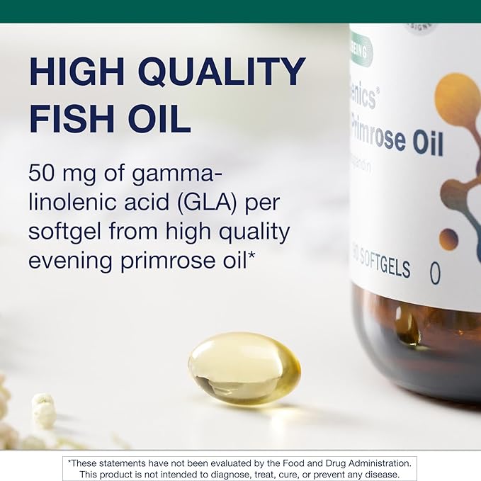 Metagenics OmegaGenics Evening Primrose Oil - 419 mg Omega-6 with 50 mg GLA - Supports Skin Hormonal PMS Menopause &amp Immune Health* - Non-GMO Gluten-Free - GMP Certified Facility - 90 Softgels