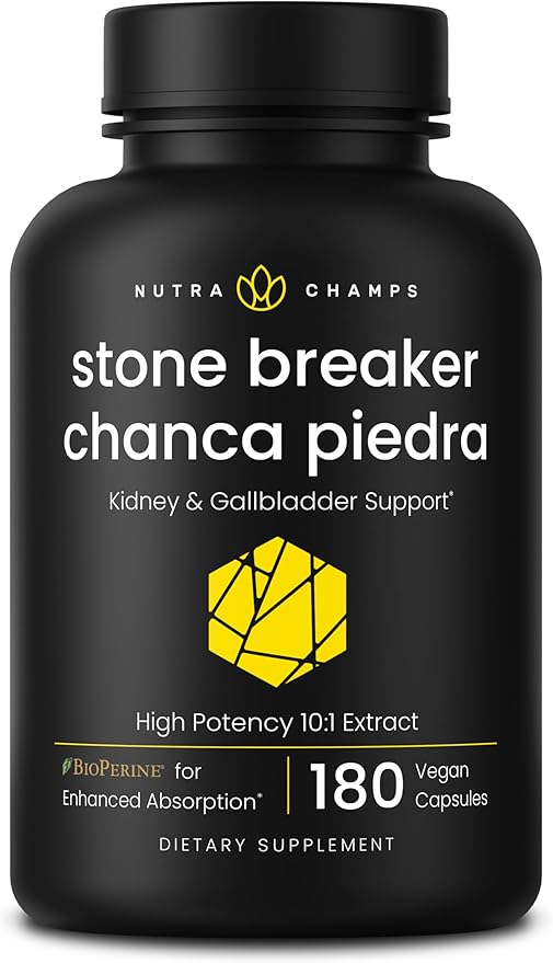 Chanca Piedra Stone Breaker – Kidney Stone Dissolver Support &amp Gallbladder Cleanse Supplement – Calcium Oxalate Balance &amp Detox for Urinary Tract – 20000 mg Equivalent Supplement with Nettle
