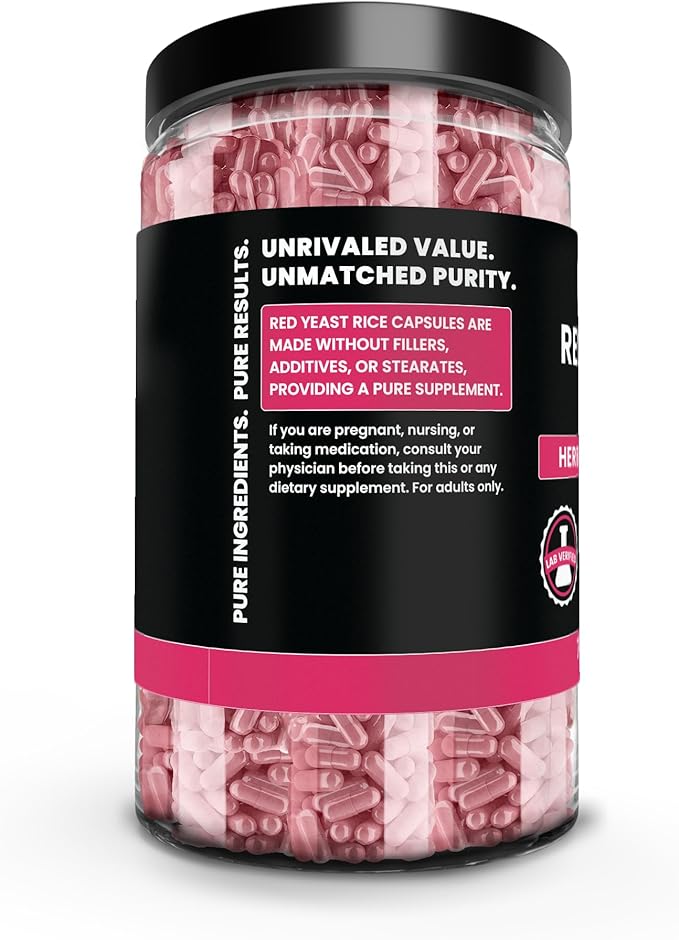Pure Original Ingredients Red Yeast Rice No Magnesium Or Rice Fillers Always Pure Lab Verified (730 Capsule)