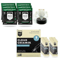 Kuju Coffee Premium Pour Over Individual Coffee Packets and Cloud Creamer Bundle - Backpacking Travel Camping Coffee Singles and Non Dairy Coconut Coffee Creamer Powderk (Basecamp Blend)