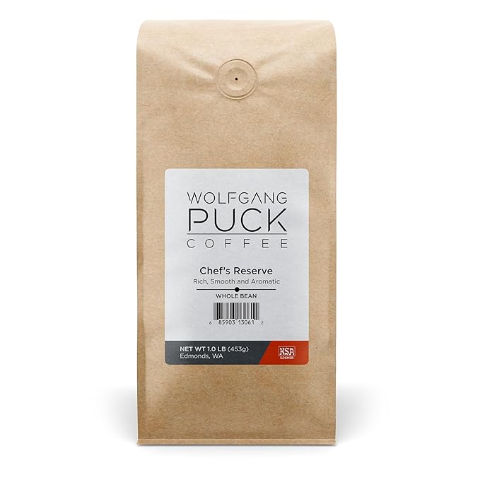 Wolfgang Puck Coffee Chef's Reserve Whole Bean Coffee 1-Pounds 3 Count