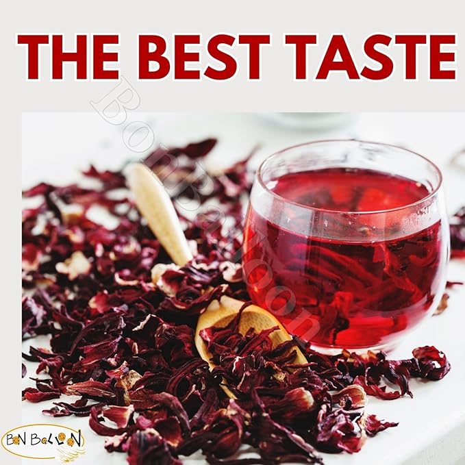 Natural Hibiscus Flower Tea Pure Dried Egyptian Herbal Egypt Hibiscus Tea (17.64 oz / 500 gm)