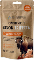 Bison Trifecta - Super-Bioavailable Multivitamin Heme Iron All Natural - Heart Kidney Liver Grass-Fed &amp Finished No Vaccines or Hormones | 90ct (1 Month Supply)