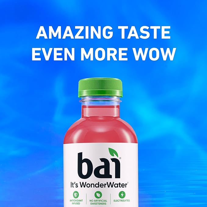 Bai Antioxidant Infused Water Beverage Simbu Strawberry 18 Fluid Ounce Bottle Pack of 12