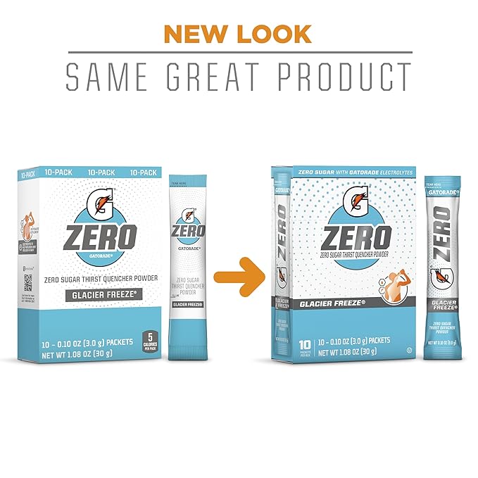 Gatorade G Zero Powder Fruit Punch Variety Pack 0.10oz Individual Packets - 10 Count (Pack of 10)