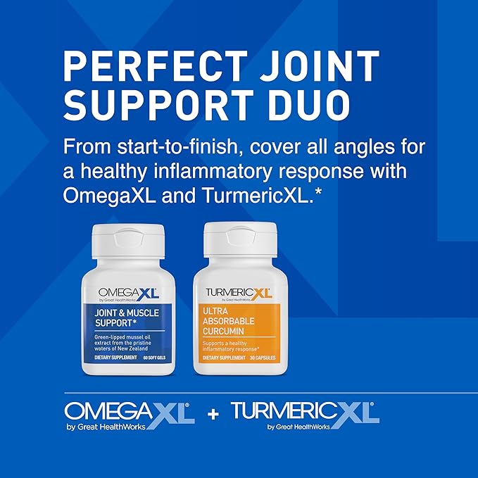 OmegaXL Powerful Joint and Muscle Support Supplement (60 Count) &amp TurmericXL (30 Count)