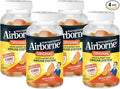 Airborne 750mg Vitamin C Immune Support Supplement Gummies for Adults Zesty Orange Flavor Gluten Free Crafted Blend with Powerful Antioxidants Vitamins A C &amp E 63 Gummies (4 Pack)