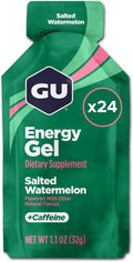 GU Energy Original Sports Nutrition Energy Gel Salted Watermelon 26.4 Oz 24 Count