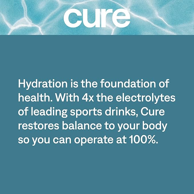 Cure Hydration Electrolyte Mix | Electrolyte Powder for Dehydration Relief | Made with Coconut Water | No Added Sugar | Vegan | Paleo Friendly | Grapefruit + Berry Pomegranate Bundle | 28 Packets