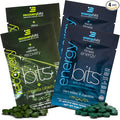 ENERGYbits/RECOVERYbits - Organic Spirulina &amp Chlorella Tablets - Single Serving Sample Packs - Algae Superfood - High Protein Chlorophyll - Self Care - Vegan Keto Gluten Free - 4 Bags 30/Bag