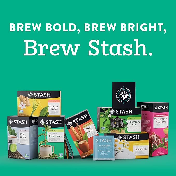 Stash Tea Meyer Lemon Herbal Tea 6 Boxes With 20 Tea Bags Each (120 Tea Bags Total)