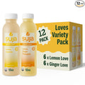 Suja Organic Cold-Pressed Love Juice Variety Pack Excellent Source of Vitamin C for Immunity Support Vegan Plant-Based &amp USDA Certified | 6 Ginger Love| 6 Lemon Love (12 fl oz Pack of 12 total