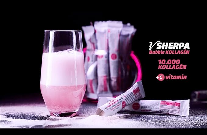 Bubble Collagen 10000 mg Premium Hydrolyzed Bovine Collagen + 2000 mg Vitamin C Fizzy Drink Powder Tutti-Frutti Flavor Skin Hair &amp Joint Support Sugar-Free Non-GMO 30 Servings