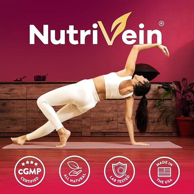 Nutrivein Premium Tart Cherry Capsules 3000mg: Ultra Strength Tart Cherry Extract Supplement for Post-Athletic Recovery Detox Rest &amp Mobility