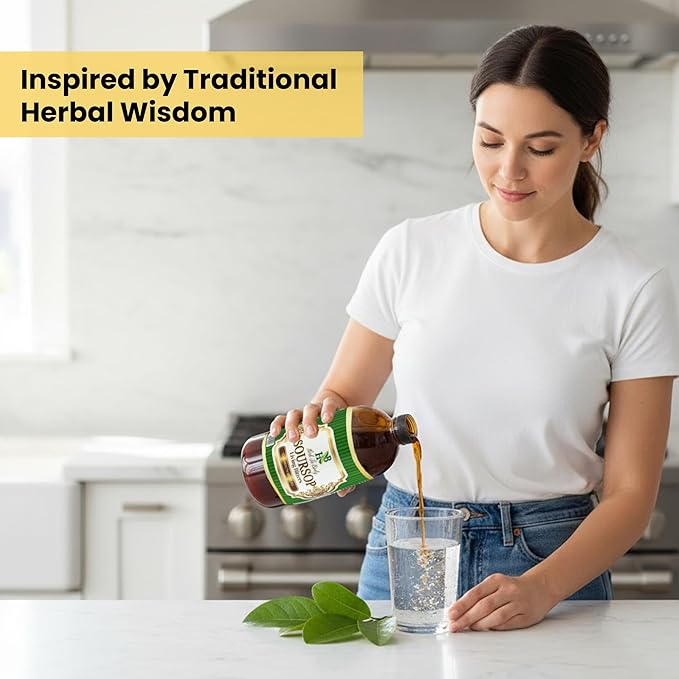 Herb To Body Soursop Bitter Liquid – 16 oz Digestive Bitters made with Wildcrafted Soursop Leaves for Gut Wellness