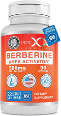 Genex Formulas Berberine HCl 500mg (90 Capsules) - NSF Certified for Safety Quality &amp Label Accuracy - Supports Immune Health - Non-GMO Gluten Free Vegetarian