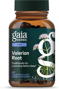 Gaia Herbs Valerian Root - Support for Calm &amp Relaxation to Prepare for Sleep* - with Valerian Root Extract - 60 Vegan Liquid Phyto-Caps (30 Servings)