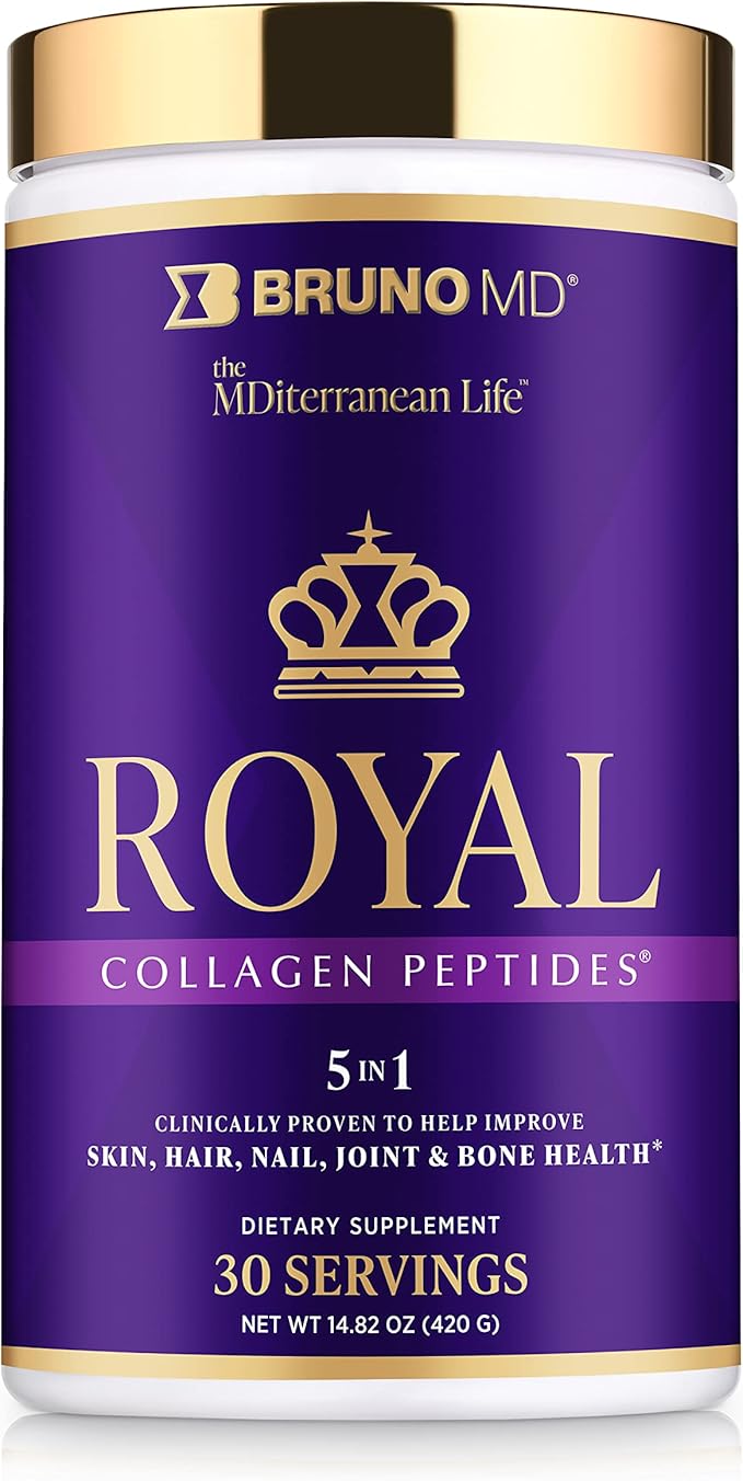 Royal Collagen Peptides Clinically proven Dietary Supplement Improves Skin &amp Cellulite European Sourced Improves the Look of Hair &amp Nails Blended with Vitamin C Bone &amp Joint Supplem