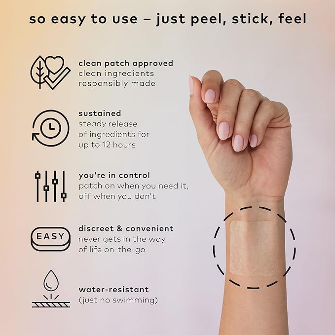 The Good Patch Desire Sexual Wellness Patches Get in The Mood Natural with Vitamin B6 Reishi Black Maca Plant Powered Wearable Wellness Botanical and Vitamin (16 Total Patches)