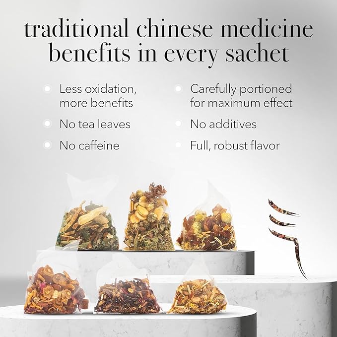 qìsane Special Discovery Box Edition I Herbal Tea Bags – 3 Blends With Floral Fruity Earthy Notes to Support Relaxation Digestion Energy – 15 Oversized Herbal Tea Bags (45 Cups)
