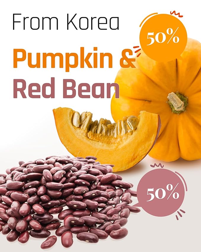 Ssanggye Pumpkin &amp Red Bean Korean Tea 100 Tea Bags (1.0g) Bulk Size Premium Herbal Hot Cold 4 Seasons Daily Drink Soft Savory Sweet Nutty Taste Soothing Asian Oriental Herb Caffeine Free