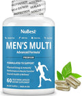 Multivitamin for Men with 38 Key Nutrients B Complex D3 A C Zinc Magnesium Calcium Asian Ginseng Ashwagandha Turmeric for Bones Muscle Immunity | 60 Vegan Capsules | 1 Month Supply