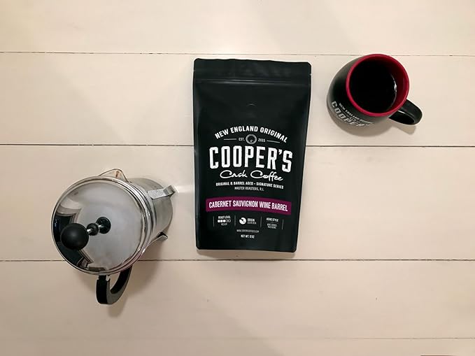 Cabernet Sauvignon Wine Barrel Aged Coffee | Costa Rica Beans Incredibly Complex &amp Smooth Roasted Fresh - Whole bean 12oz Bag