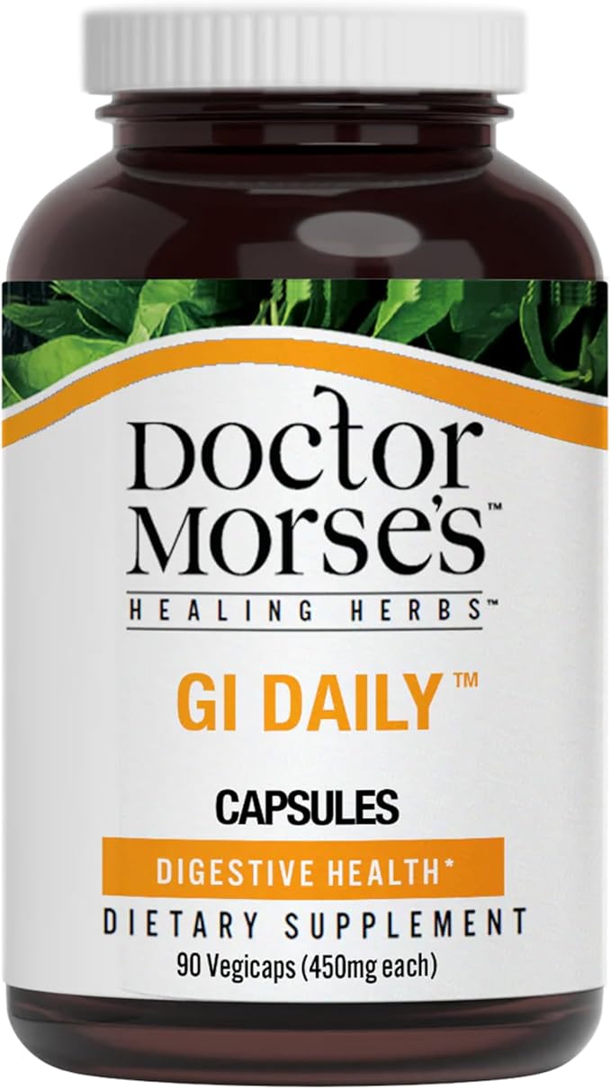 Doctor Morse's GI Daily - Gut Cleanse - Digestive Support - Intestinal Overall Gut Support - Naturopath Formulated - Marshmallow Root Slippery Elm Bark Mullein Leaf - 90 Capsules - 45 Day Supply