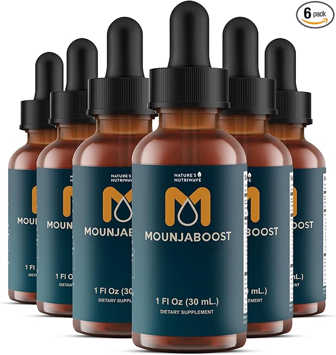 Mounjaboost – Natural Herbal &amp Plant-Based Supplement with 6 Exotic Nutrients &amp Botanicals – Made in USA GMP-Certified Non-GMO Easy-to-Take – 30 mL 6 Month Supply