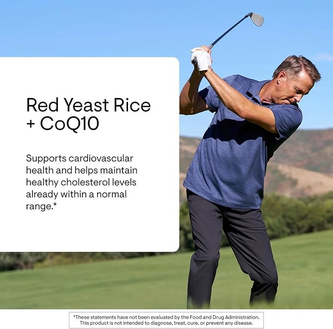 THORNE - Red Yeast Rice + CoQ10 - Supports Healthy Cholesterol Levels Already in a Normal Range &amp Heart Health - Added Antioxidant Support* - Third-Party Certified - Gluten-Free - 120 Capsules
