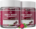 M inch Beet Root Gummies Blood* Pressure Support &amp Nitric Oxide Booster 8-in-1 Wellness Formula with Grape Seed Coq10 Folic Acid Vitamin C B3 &amp B12 Sugar Free Vegan Pomegranate Flavor