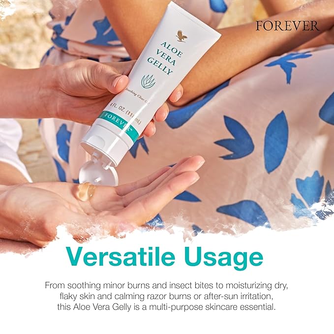 Forever Living - Aloe Vera Gelly - Pure Aloe Gel to Sooth Moisturize and Condition - Vegan and Gluten-Free - 4 fl oz (Pack of 2)