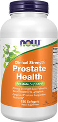 NOW Foods Supplements Prostate Health Clinical Strength Saw Palmetto Beta-Sitosterol &amp Lycopene 180 Softgels