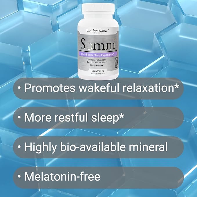 Lane Innovative - Somni Sleep Aid Supplement Promotes Relaxation &amp Balance Helps Combat Occasional Stress Rich in Essential Vitamins &amp Herbal Extracts Supports More Restful Sleep (20 Serv