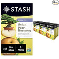 Stash Tea Asian Pear Harmony Green Tea Kosher Gluten Free &amp Non-GMO 18 Tea Bags (Pack of 6)