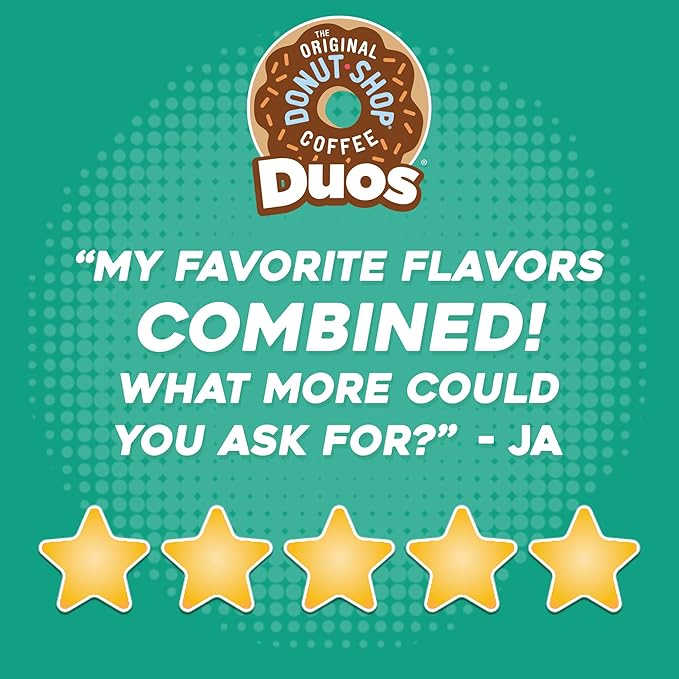 The Original Donut Shop Duos White Chocolate + Vanilla Keurig Single Serve K-Cup pods 96 Count