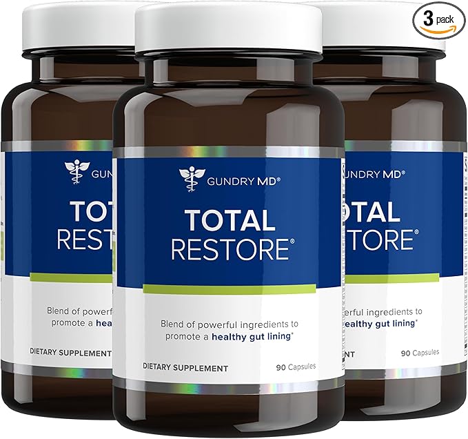 Gundry MD Total Restore Gut Lining Support Digestive Supplement for Gastrointestinal Wellness Gut Health Supplement Gut Health for Women and Men 90 Capsules (3)
