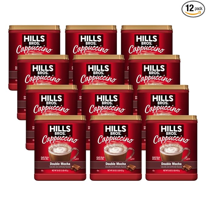 Hills Bros. Instant Cappucinno Double Mocha 16 OZ (Pack of 12)