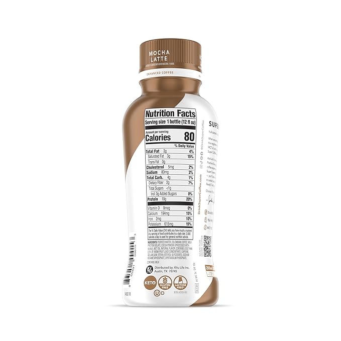 Kitu Super Coffee Sugar-Free Formula 10g Protein Keto Approved Lactose Free Soy Free Gluten Free (Pack of 6) (Sugar Free Mocha)